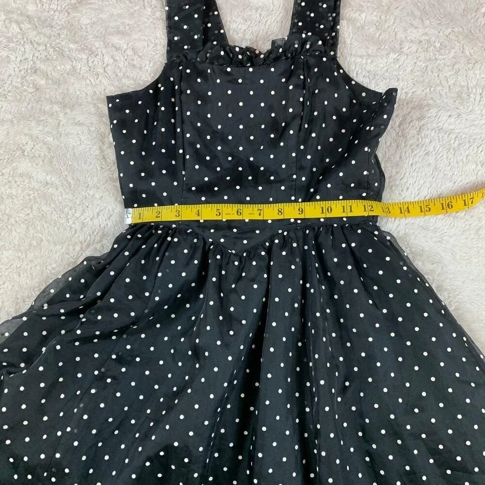 Vintage 80s Gunne Sax Polka Dot Maxi‎ Dress Size 3